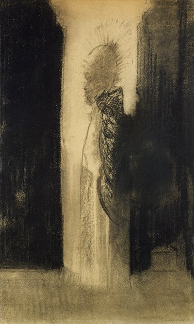 De Verschijning, 1890-95 door Odilon Redon